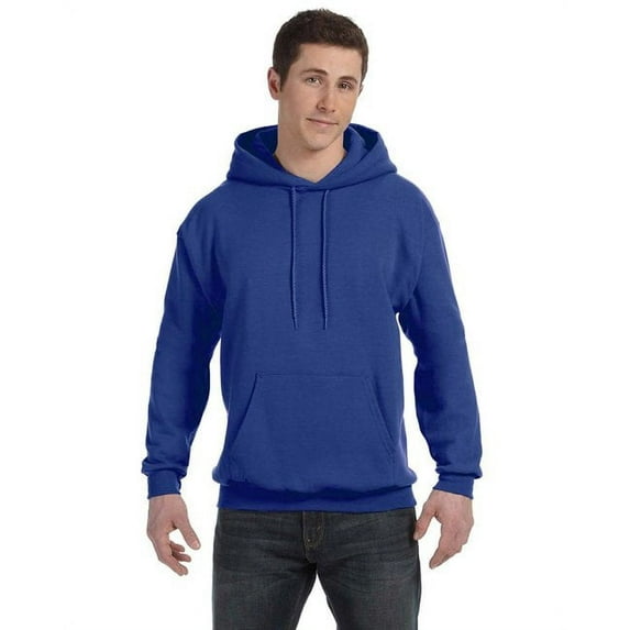 Hanes Unisex Ecosmart Pullover Hooded Sweatshirt - DEEP ROYAL - S