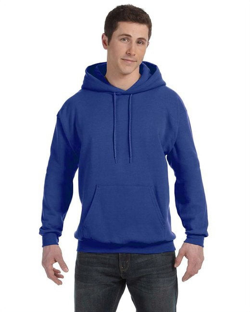 Hanes Unisex Ecosmart Pullover Hooded Sweatshirt - DEEP ROYAL - XL