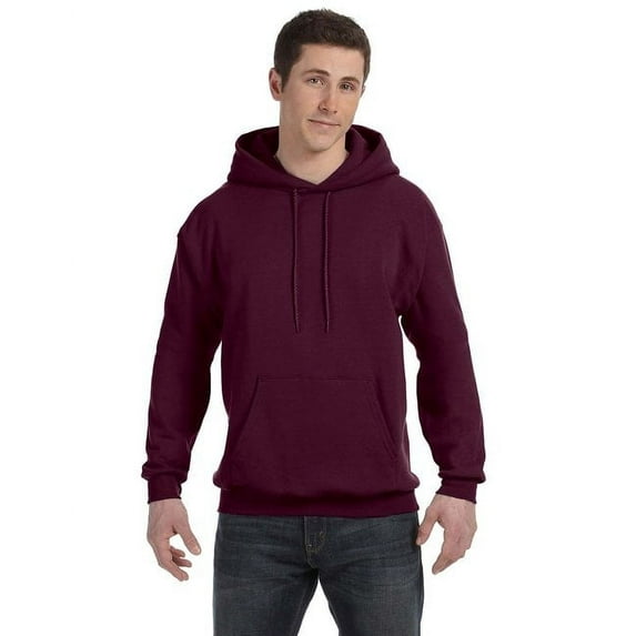 Hanes Unisex Ecosmart Pullover Hooded Sweatshirt - MAROON - 4XL