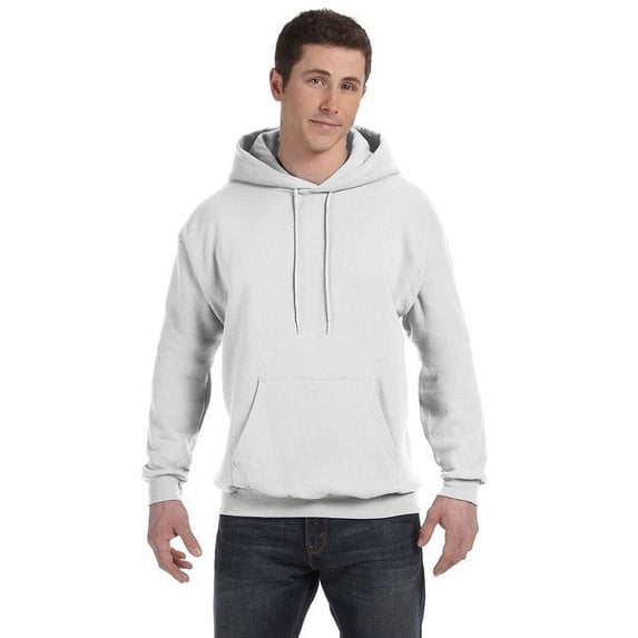 Hanes Unisex Ecosmart Pullover Hooded Sweatshirt - WHITE - 2XL