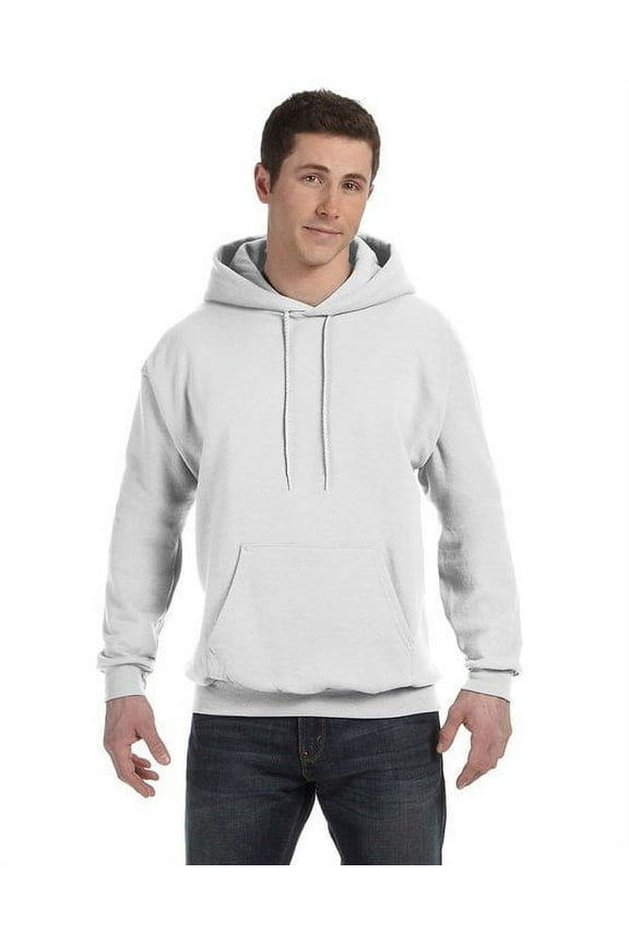 Unisex Ecosmart Pullover Hooded Sweatshirt - WHITE - 2XL