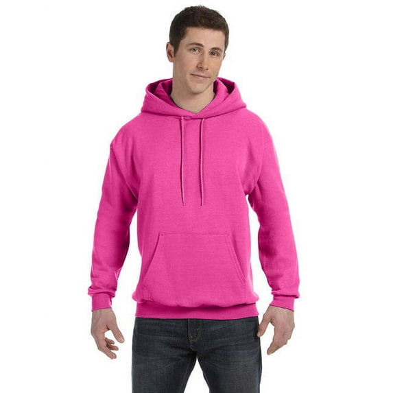 Hanes Unisex Ecosmart Pullover Hooded Sweatshirt - WOW PINK - 3XL