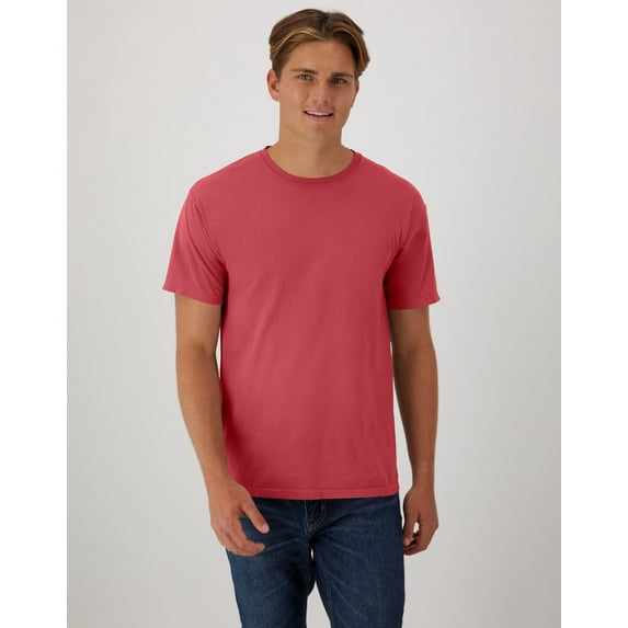 Hanes Unisex Garment Dyed Cotton T-Shirt Crimson Fall XL