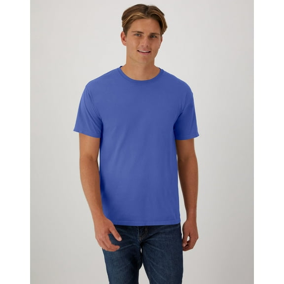 Hanes Unisex Garment Dyed Cotton T-Shirt Deep Forte Blue M