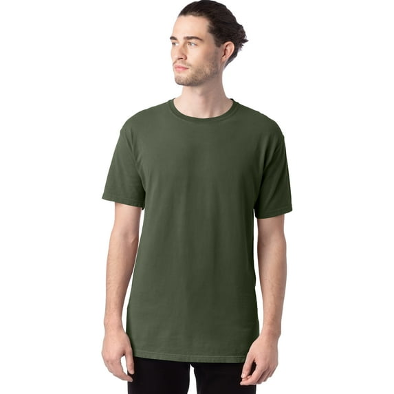 Hanes Unisex Garment Dyed Cotton T-Shirt Moss S
