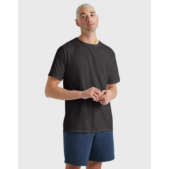 Hanes Unisex Garment Dyed Cotton T-Shirt New Railroad Grey L