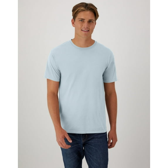 Hanes Unisex Garment Dyed Cotton T-Shirt Soothing Blue XL