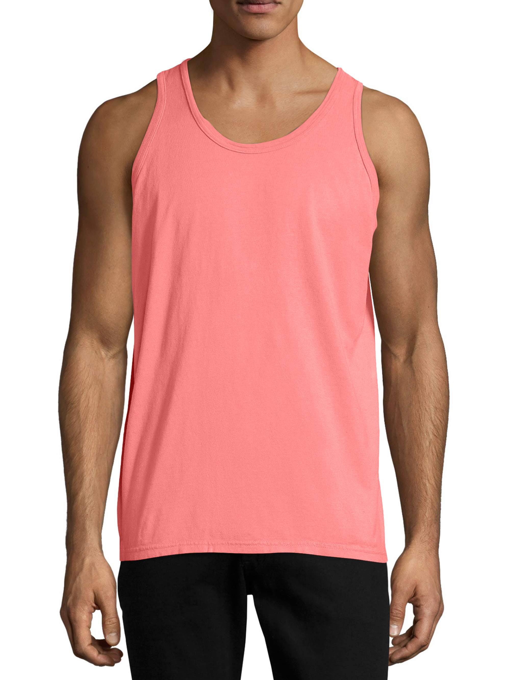 Hanes Unisex Garment Dyed Cotton Sleeveless Tank Top, Men's Sizes S-3XL ...