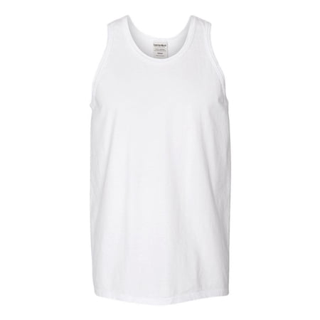 Hanes Unisex Garment Dyed Cotton Tank White S