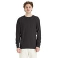 thumbnail image 1 of Hanes Unisex Garment Dyed Long Sleeve Cotton T-Shirt New Railroad Grey M, 1 of 8