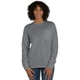 thumbnail image 1 of Hanes Comfortwash Garment Dyed Long Sleeve Tee Shirt with Pocket, Men's Sizes S-3XL, 1 of 4