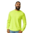 thumbnail image 1 of Hanes Unisex High Visibility Long Sleeve Workwear Safety Pocket T-Shirt Hi Vis Tee Shirt for Work (Safety-Green, L), 1 of 7