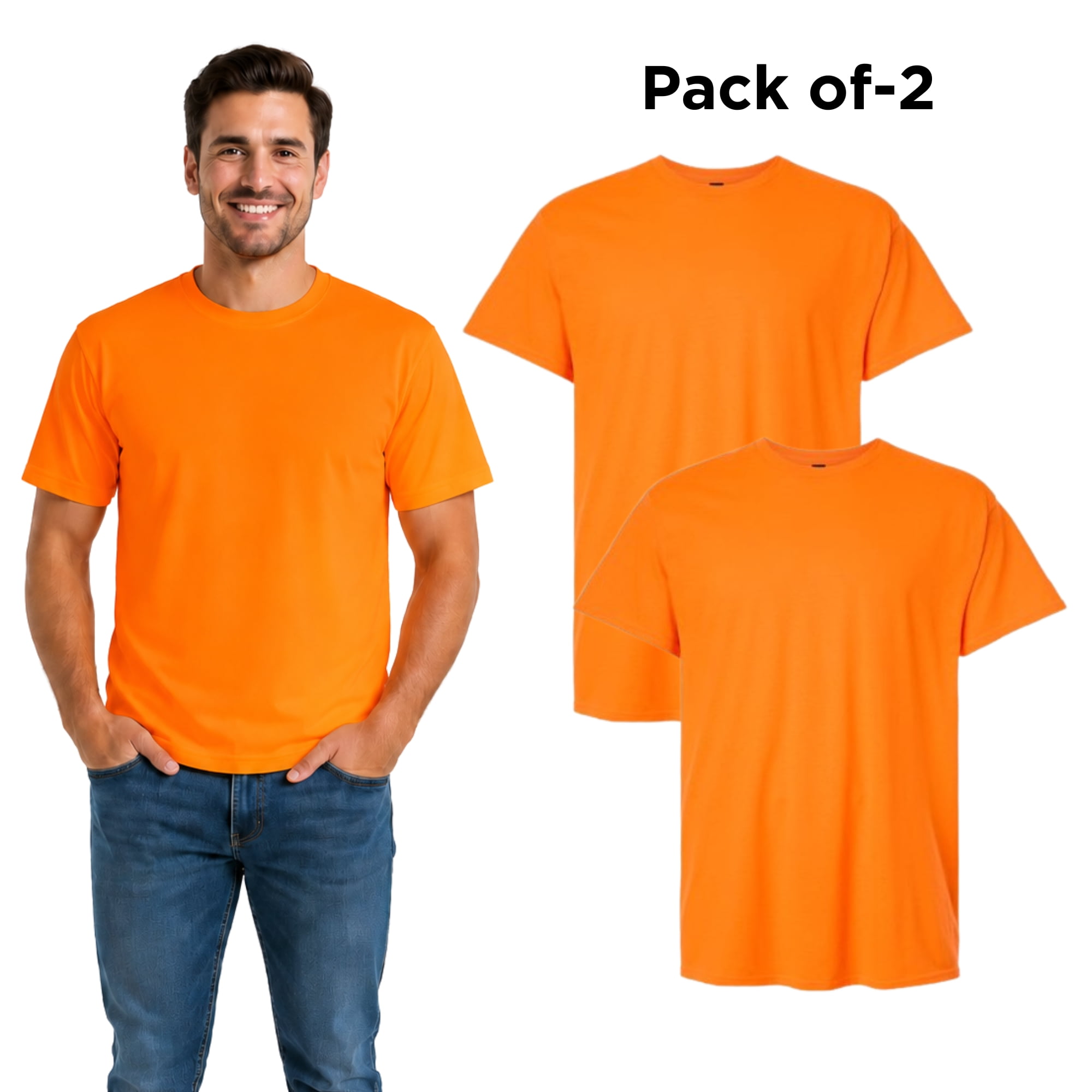 Hanes Unisex High Visibility T-Shirt, Hi Vis Construction Work