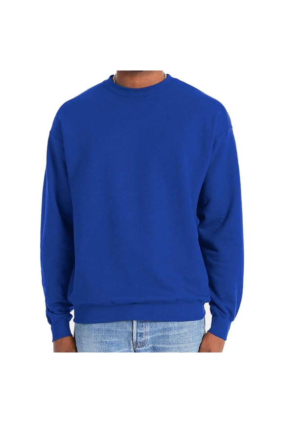 Unisex Perfect Crewneck Sweatshirt, Soft Pullover Fleece, Deep Royal, L