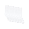 thumbnail image 1 of Hanes Unisex Plain White Socks Pack, 6 Pairs, Crew M, 1 of 7