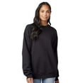thumbnail image 1 of Hanes Unisex Ultimate Cotton Crewneck Sweatshirt 90/10 Cotton/Polyester Fleece Cozy Comfort Sweater (Black , L), 1 of 7