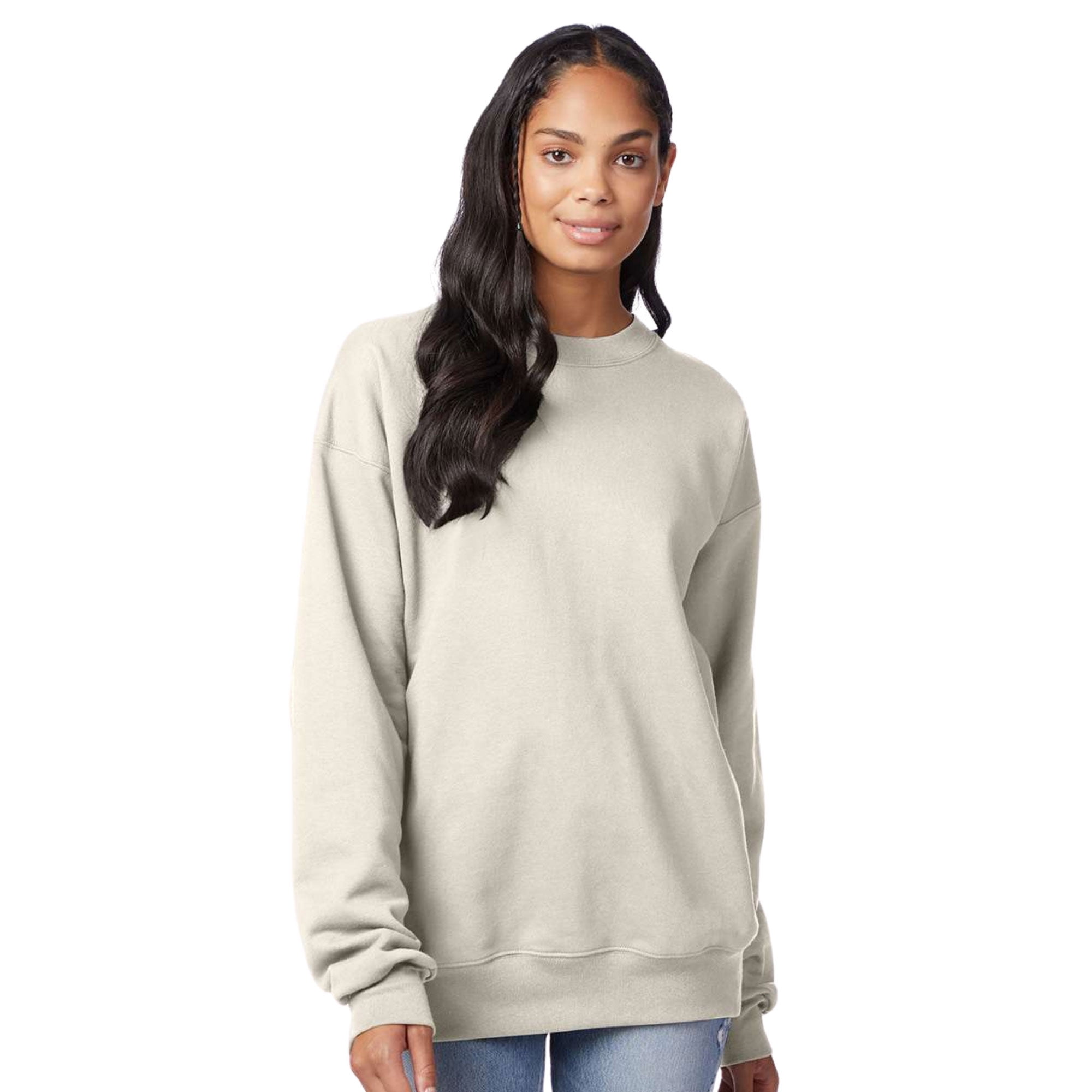 Hanes Unisex Ultimate Cotton Crewneck Sweatshirt 90/10 Cotton