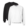 thumbnail image 1 of Hanes Unisex Ultimate Cotton Crewneck Sweatshirt 90/10 Cotton/Polyester Fleece Cozy Comfort Sweater (White+Black 2PCS, M), 1 of 7