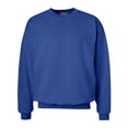 thumbnail image 1 of Hanes Unisex Ultimate Cotton Crewneck Sweatshirt, Soft Warm Fleece Pullover, Deep Royal, L, 1 of 4