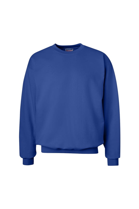 Unisex Ultimate Cotton Crewneck Sweatshirt, Soft Warm Fleece Pullover, Deep Royal, L