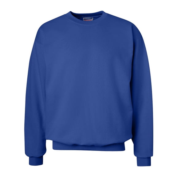 Hanes Unisex Ultimate Cotton Crewneck Sweatshirt, Soft Warm Fleece Pullover, Deep Royal, M