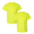 thumbnail image 1 of Hanes Unisex Workwear High Visibility Pocket T-Shirt, Polyester/Ring-Spun Cotton/Rayon Hi Vis Short Sleeve Tee (Safety-Green 2 Pack, XL), 1 of 7