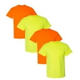 thumbnail image 1 of Hanes Unisex Workwear High Visibility Pocket T-Shirt, Polyester/Ring-Spun Cotton/Rayon Hi Vis Short Sleeve Tee (Safety Green + Safety Orange 4 Pack, XL), 1 of 7