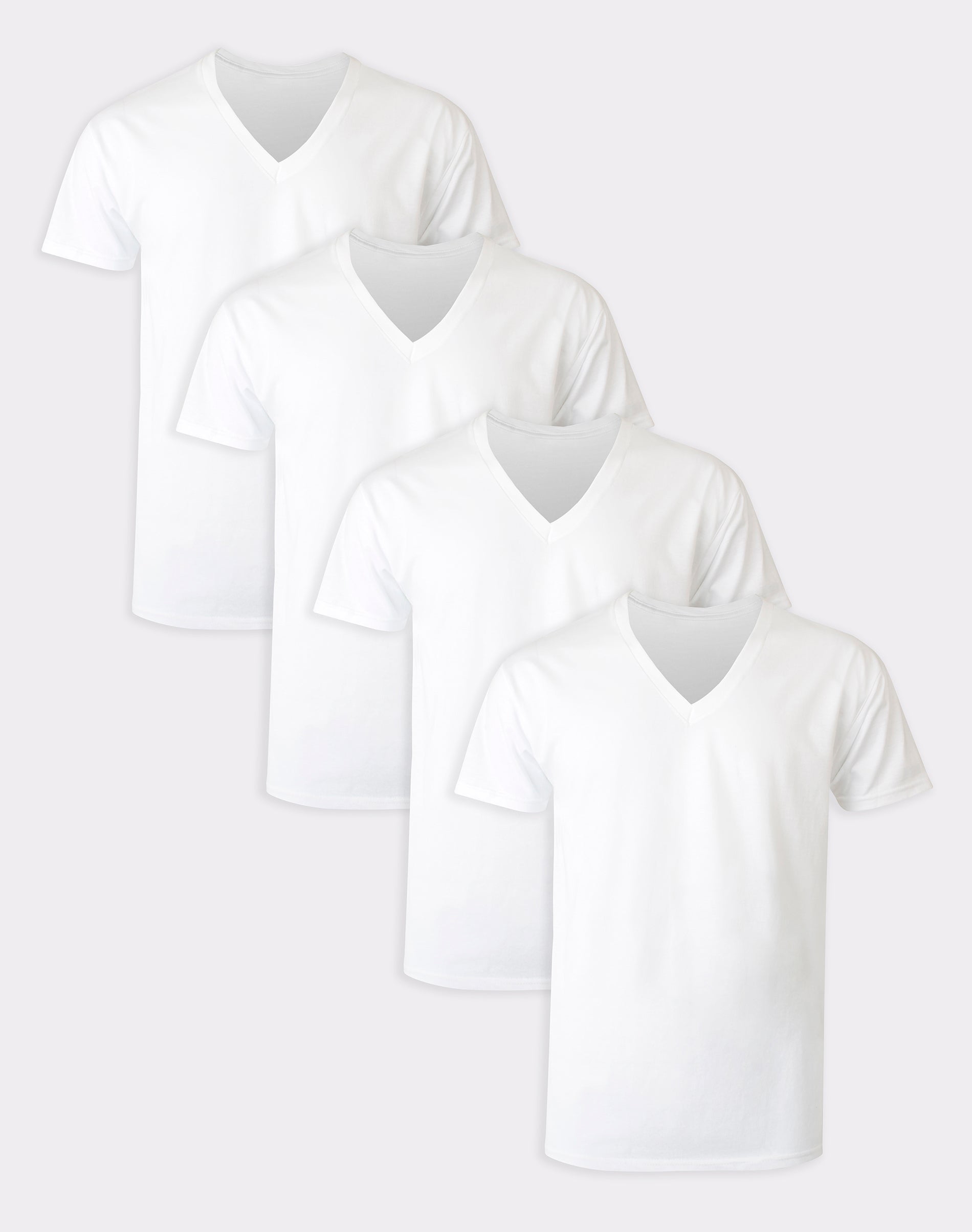 Hanes Men's V-Neck T-Shirt 4-Pack, Big & Tall Fit, Lightweight Ringspun ...