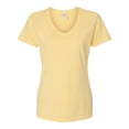 thumbnail image 1 of Hanes V-Neck T-Shirt Women's Garment Dyed Short Sleeve Tee Ringspun Cotton, 1 of 4