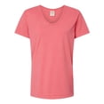 thumbnail image 1 of Hanes V-Neck T-Shirt Women's Garment Dyed Short Sleeve Tee Ringspun Cotton, 1 of 4