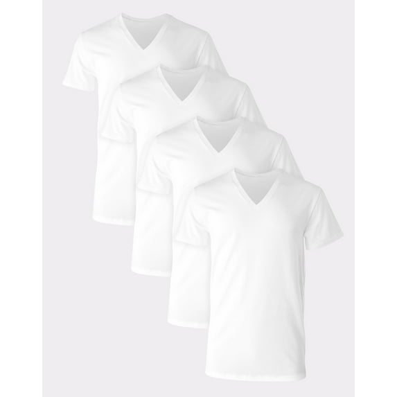 Hanes 4-Pack V-Neck T-Shirt Undershirt Short Sleeve Ultimate Men's Comfort Fit
