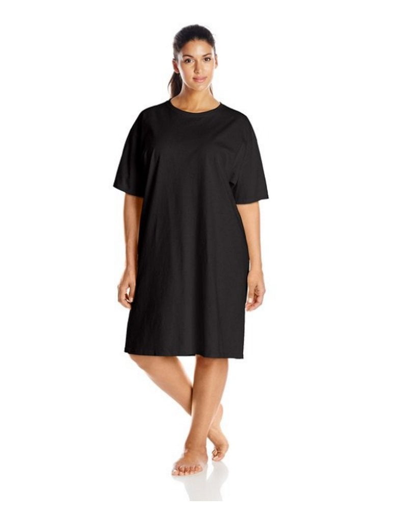 Hanes Damen Wear Around Nachthemd – 100% Baumwolle, Knielang, Einheitsgröße Bis 3X, Mit Rundhalsausschnitt