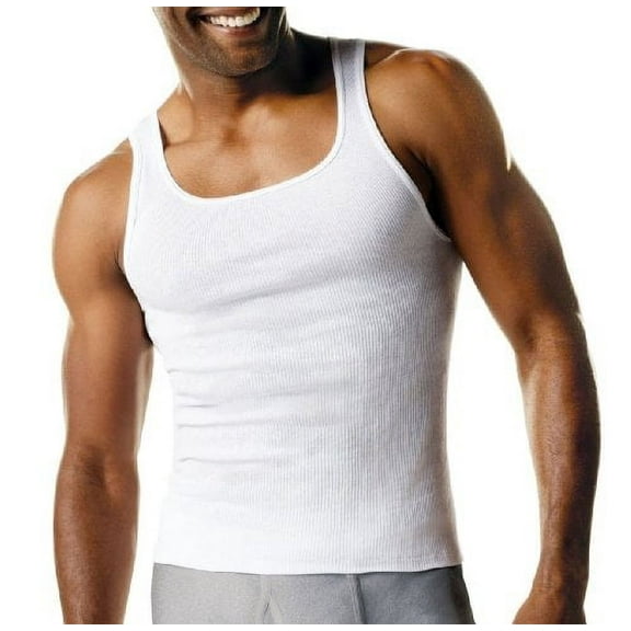 Hanes Men`s White A-Shirt (Pack of 2) 2 White