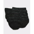 thumbnail image 1 of Hanes Women Bikinis 10-Pack Breathable Cotton All Black Underwear Panties 6 or 8, 1 of 6