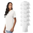 thumbnail image 1 of Hanes - Women Bulk T-Shirt, Short Sleeve Tee | Crew Neck, Classic Fit | 100% Cotton, 5 oz | White Pack - 6, Size: 5XL, 1 of 6
