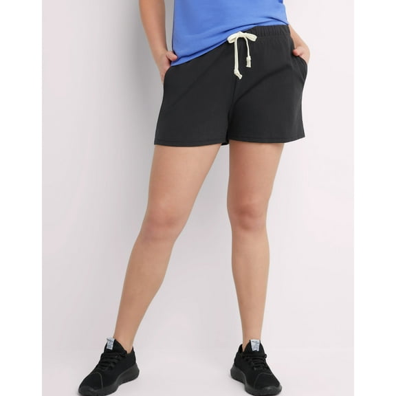 Hanes Women Jersey Shorts Essentials Cotton Lightweight Ring Spun Pockets XS-2XL