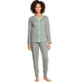 thumbnail image 1 of Hanes Women Pant Henley Long Sleeve pajama sets, 1 of 3