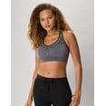 thumbnail image 1 of Hanes Sport Women's Seamless Racerback Sports Bra Ebony Heather 2XL, 1 of 8