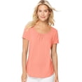 thumbnail image 1 of Hanes-Women's Short-Sleeve Shirred Scoop-Neck Tee-9336, 1 of 3