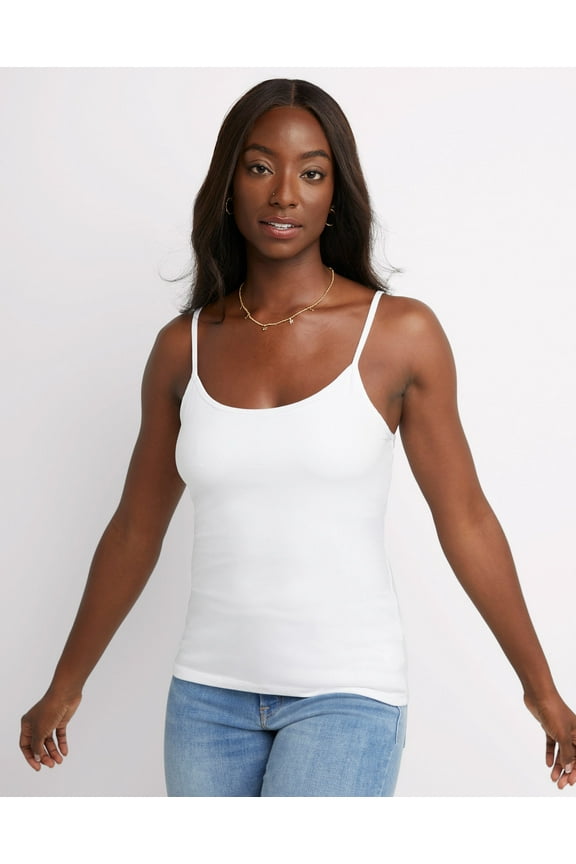 Women's camisole top Stretch Cotton Cami Built In Shelf Bra Stretch S 2XL