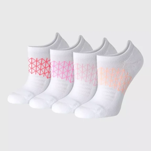 Hanes Women's Absolute Active 4pk Super No Show Socks - 5-9, Color: White/Pink/Coral