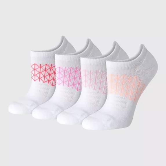 Hanes Women's Absolute Active 4pk Super No Show Socks - 5-9, Color: White/Pink/Coral