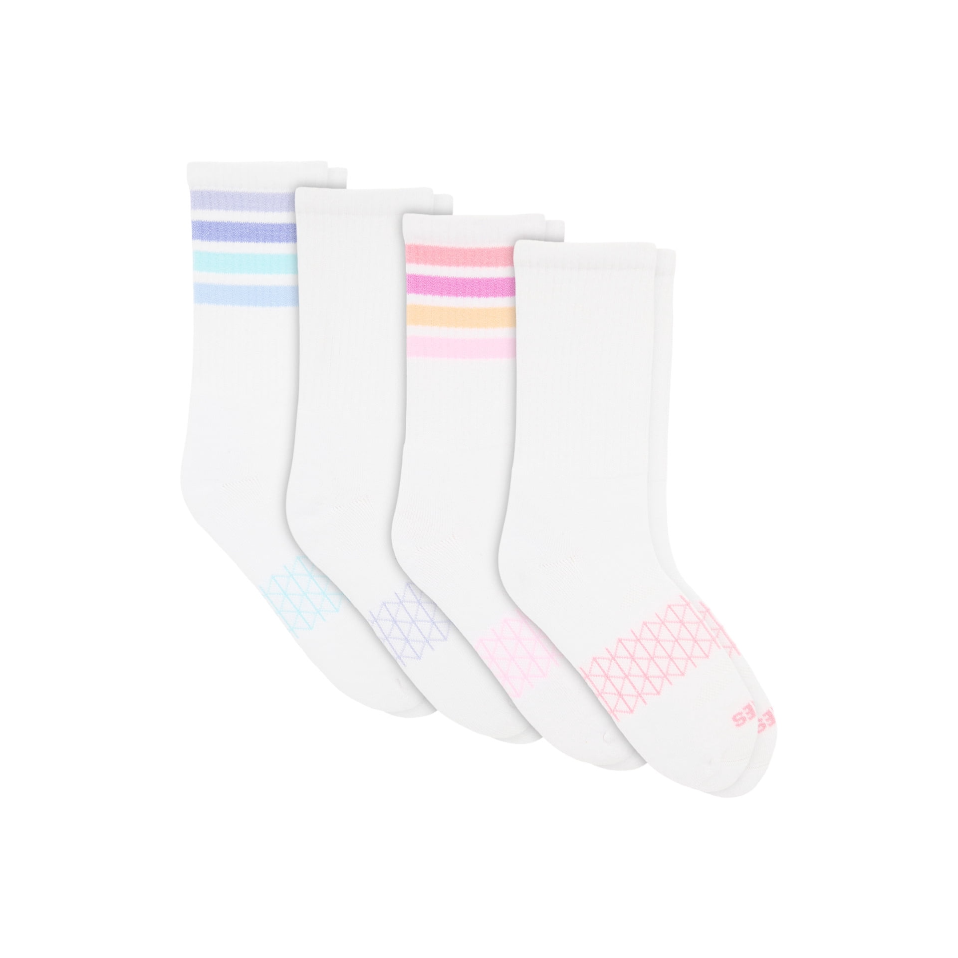 Hanes Women's Absolute Comfort Crew Socks, 4-Pack, Size 5-9