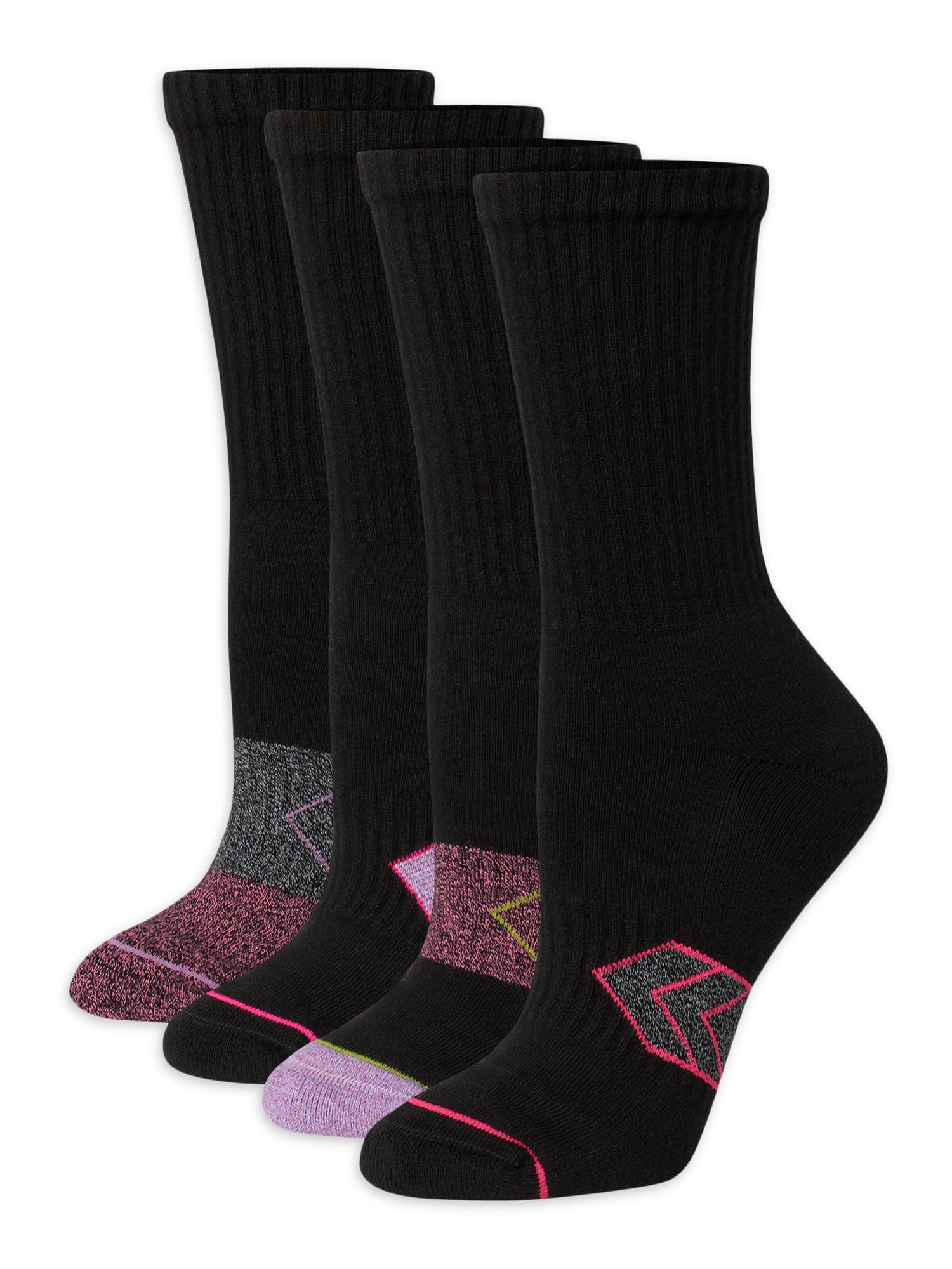 Hanes Women's Absolute Comfort Crew Socks, Extended Size 4pack