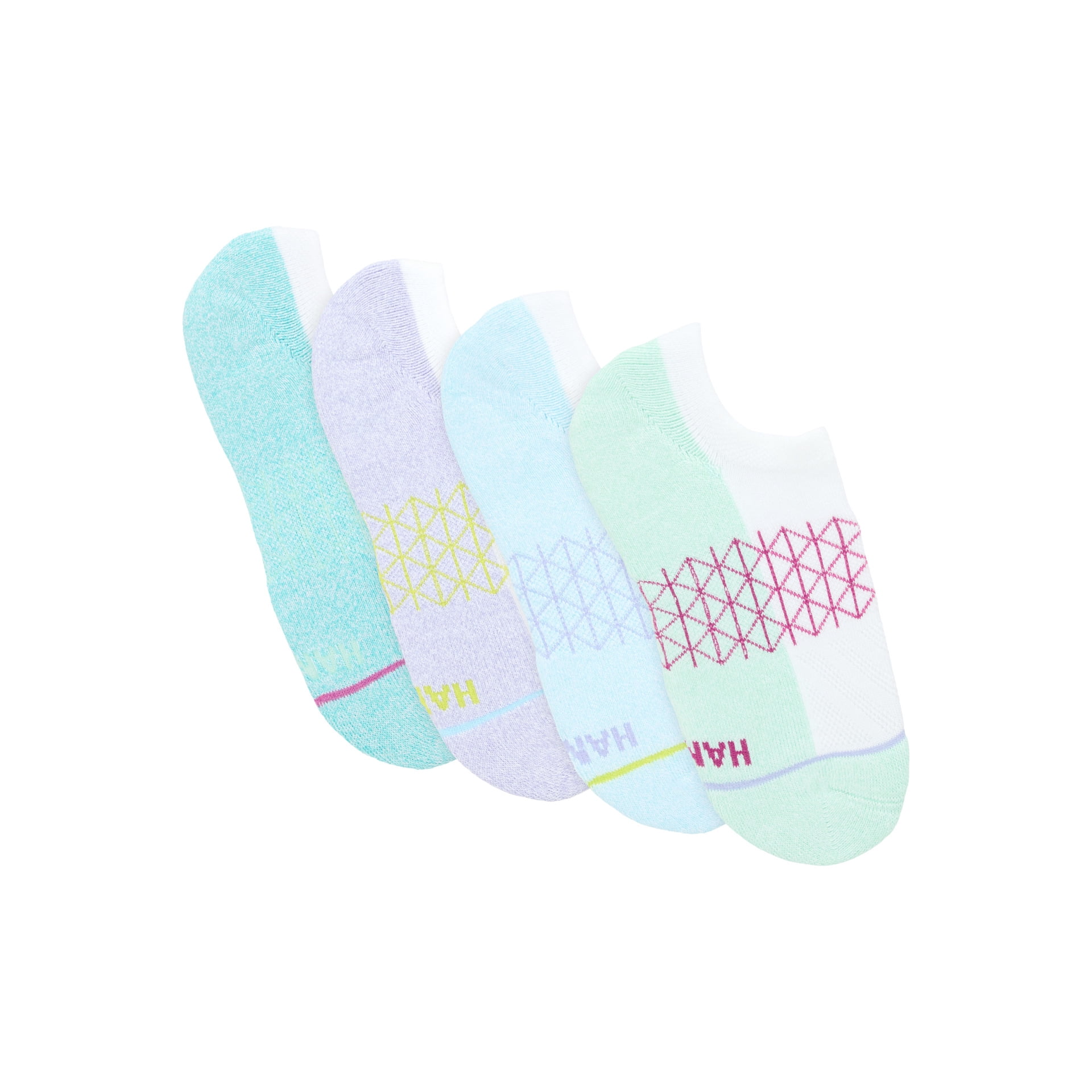 Hanes Women's Absolute Comfort Super No-Show Socks, 4-Pack, Size 5-9