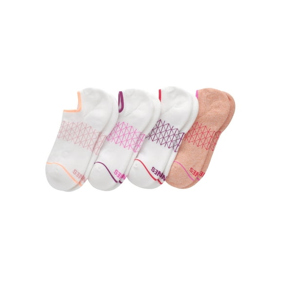 No Show Socks Pack, 4 Pairs, Absolute Comfort Super Low-Cut Socks for Women, Moisture Wicking