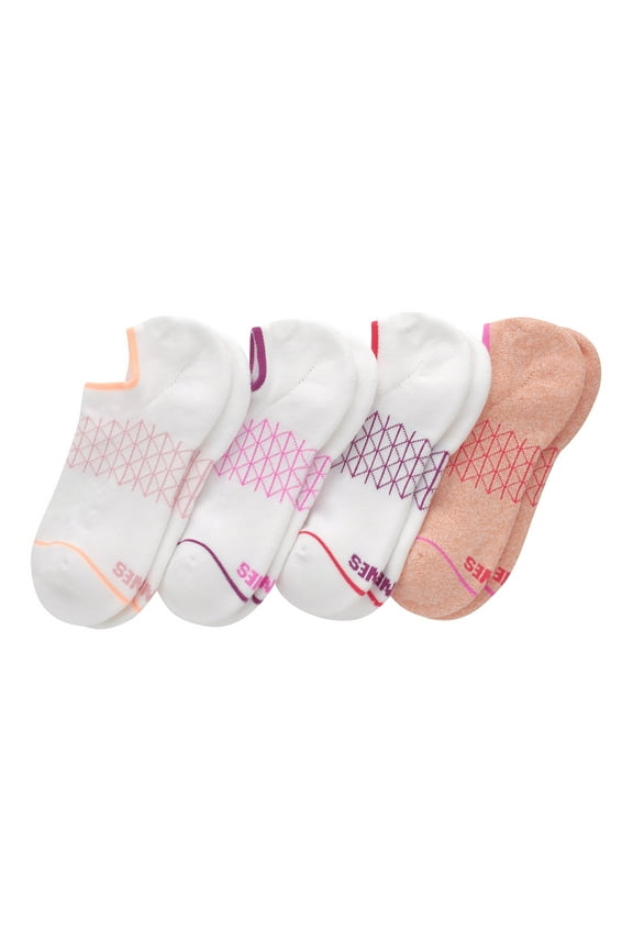 No Show Socks Pack, 4 Pairs, Absolute Comfort Super Low-Cut Socks for Women, Moisture Wicking