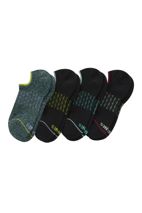 Women's Super No Show Socks with Gripper, Absolute Comfort, 4-Pack, Size 5-9