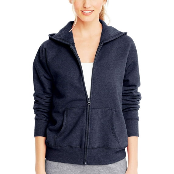 Hanes EcoSmart Women's Full-Zip Fleece Hoodie