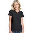 thumbnail image 1 of Hanes Women`s Black Jersey V-Neck, XL, Black Assortment, 1 of 1